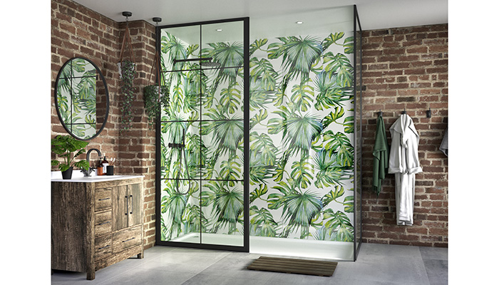 Showerwall's Botanical bathroom acrylic waterproof decorative wall panel