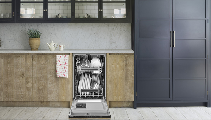 The slimline DI4522 fully integrated dishwasher has space for nine place settings