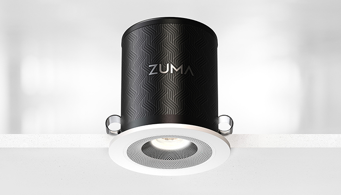 Set to launch at KBB Birmingham is Zuma, an immersive loudspeaker and premium LED light, paired inside a single spotlight