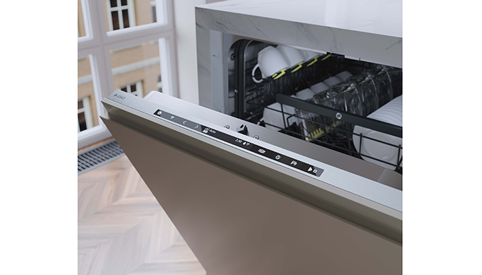 Designed to last for 20 years, the fully integrated DW60 dishwasher is created with 8 Steel, with many internal components made from stainless steel rather than plastic