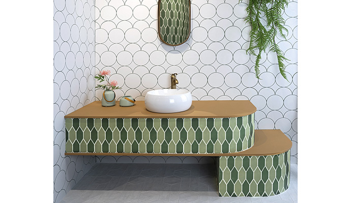 Japandi White Latte, Seaweed and Moss Green Tiles by Cobsa, Alttoglass Group