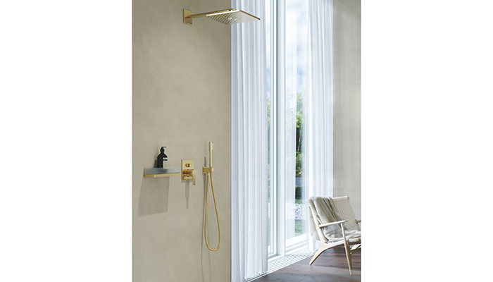 The Grohe Allure shower basket in Brushed Cool Sunrise is perfect for keeping shampoo, shower gel and other bathroom bits stored within easy reach. It measures 600mm wide by 100mm deep and 66mm high and is designed to be wall-mounted with concealed fastening