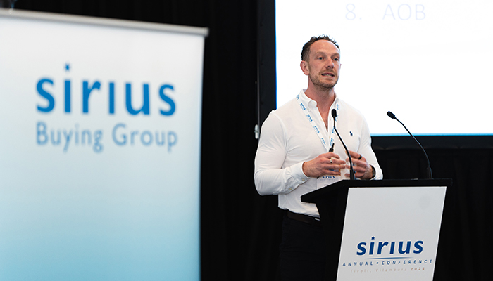 Sirius MD Steve Jones at the annual conference in Vilamoura earlier this year