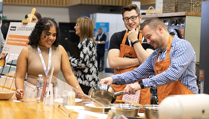 Live cooking demonstrations take place during Sirius’ annual trade show