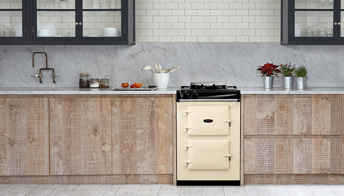 The Aga 60 has 2 cast-iron deep capacity heat-storage ovens, which can be set to roasting or baking and a lower oven for simmering, as well as a fast heat-up hotplate that can be set to boiling or simmering. As an added bonus, the cooker is available in 17 different colours