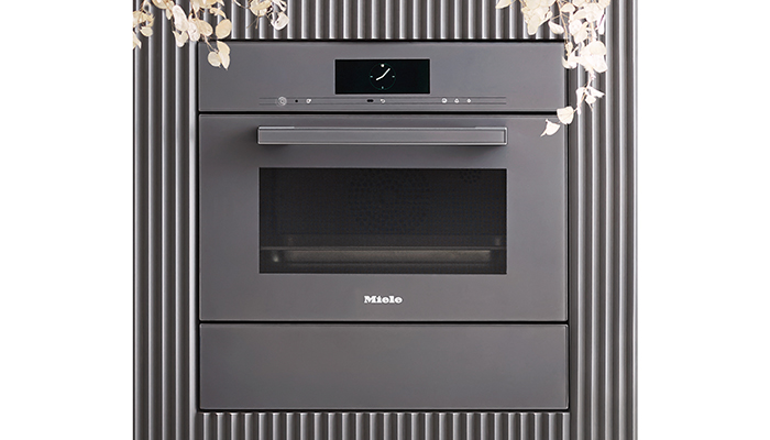 For seamless integration with kitchen furniture, Miele’s KWT 6722 iS-1 built-in wine conditioning unit comes ‘panel ready’ without a black glass frame. With two temperature zones, it holds 80 bottles on eight beechwood shelves, which have FlexiFrame adjustable space to accommodate different bottle sizes