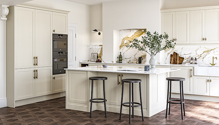 With its elegant, narrow Shaker design, Crathorne, pictured in Taupe Grey, is ideal for classic and contemporary kitchens