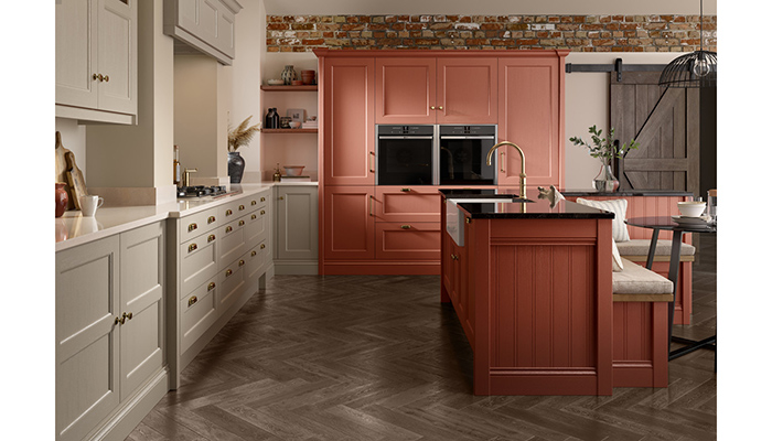  Mornington Beaded Kitchen in Pimento, Stone and Porcelain