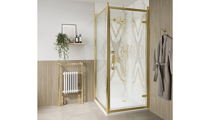 One of the latest additions to Burlington’s shower portfolio, Classique, pictured in gold, is designed to bring modern luxury to the bathroom