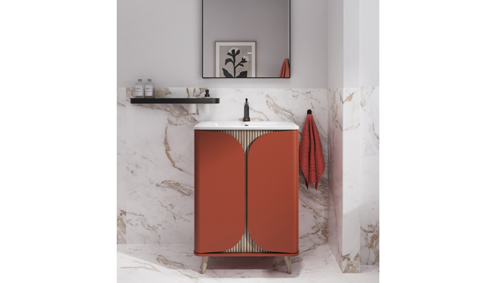 Adding a playful touch to the bathroom, Crosswater’s Tambour furniture embraces the trends for fluted finishes, colour and curvaceous forms