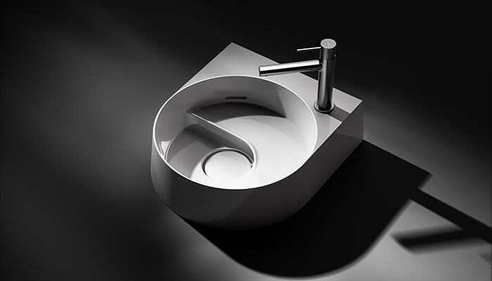 Inspired by the fluidity of water and designed by Yves Béhar, the VOLTA washbasin was created using the world’s first electric tunnel kiln for sanitary ceramics, and marks a significant leap towards carbon-free manufacturing for Roca Group
