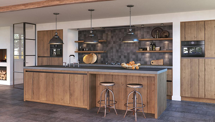 Keller Kitchens unveils Smokey Wood design