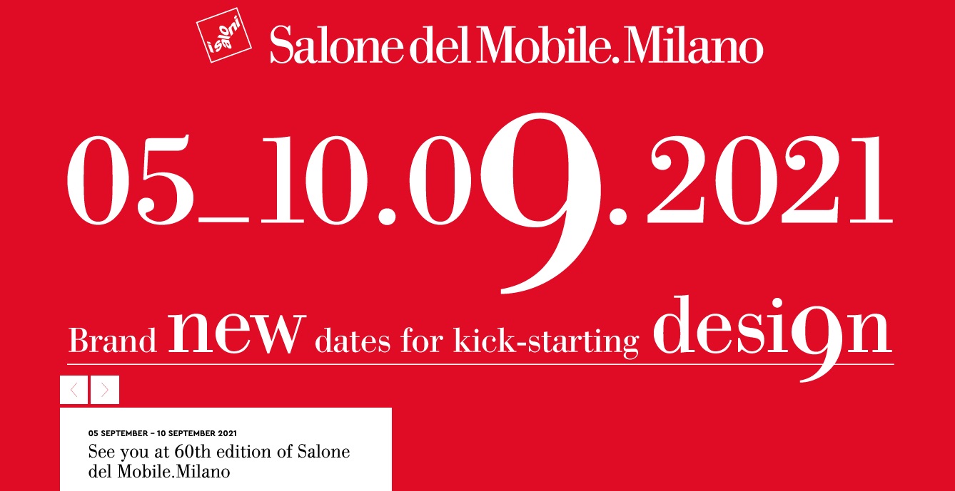 Salone del Mobile 2021 will be held in September