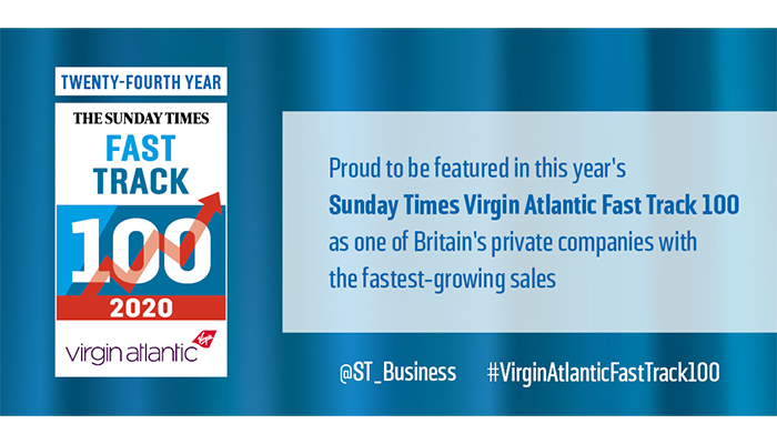 Tile Mountain 53rd in Sunday Times Virgin Atlantic Fast Track 100