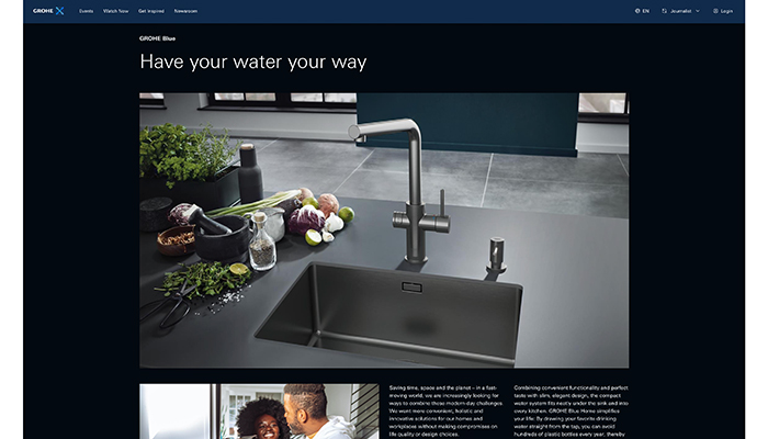Grohe X exceeds expectations with 68,000 visits from 140 countries