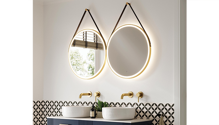 HiB Solstice mirror now available in new brushed brass finish