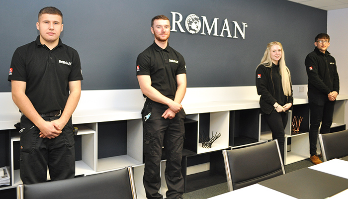 Roman welcomes another four new apprentices to the business