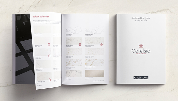 New Ceralsio brochure from CRL Stone shows new styles and thicknesses