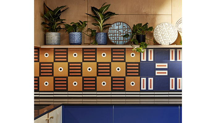 Domus tiles chosen for AHMM's design of Migrateful Cookery School