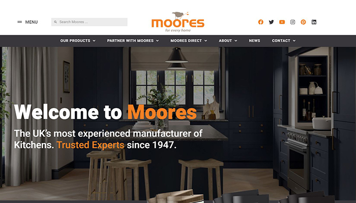 Moores updates corporate website 'to enhance customer experience'