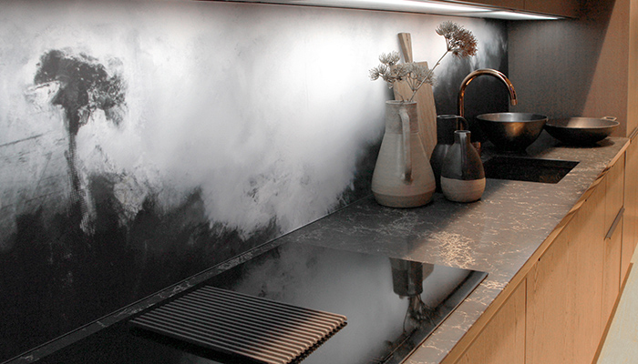 10 glass splashbacks for clients after a personalised kitchen scheme