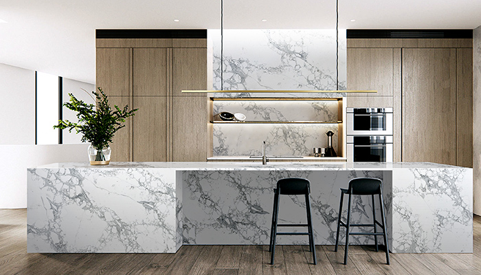 Milano combines the beauty of marble with the durability of quartz