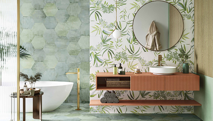 Design focus: The enduring popularity of bold botanical bathroom walls