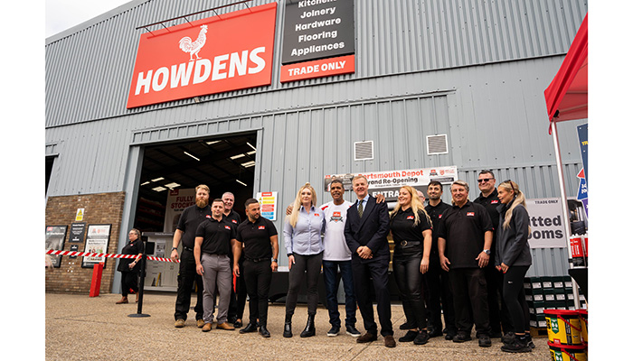 Howdens' revamped Portsmouth depot opened by Chris Kamara MBE