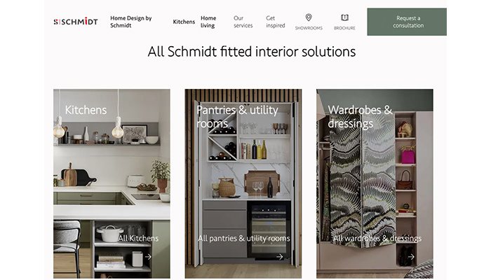Schmidt unveils all-new UK website aimed at homeowners and designers