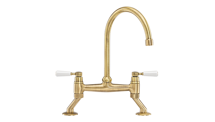 Franke adds brass finish to its traditional-style Bridge Lever tap