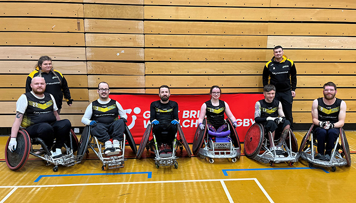 Roman supports North East Bulls Wheelchair Rugby Club