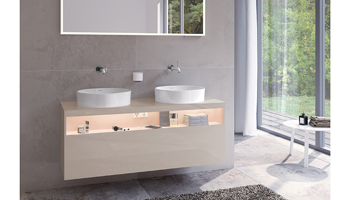 Keuco adds new 1400mm double vanity unit to STAGELINE collection