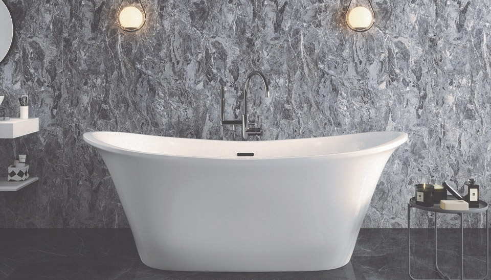 Waterline adds Metrowall panelling to bathroom offering