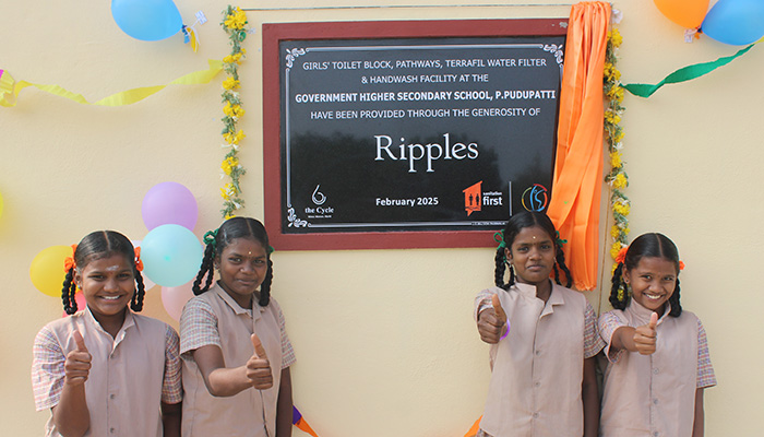 Ripples celebrates opening of life-changing toilet block in India