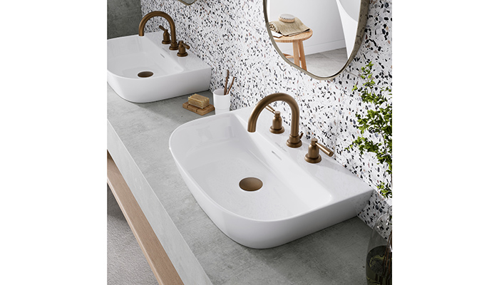 New back-to-wall basins extend Victoria + Albert Lussari collection