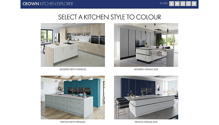 Crown Kitchen Explorer: Help clients visualise design possibilities