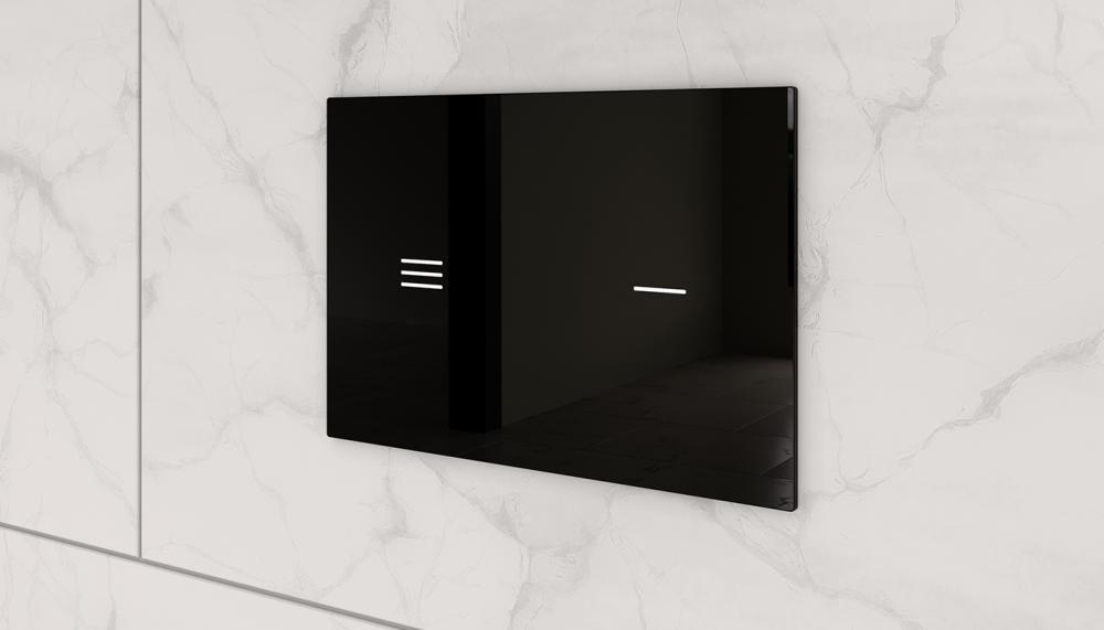 Made from tempered glass, Ideal Standard’s electronic Symfo flush plates come in black or white and are backlit to create a sleek, minimalist aesthetic. They feature a hygienic, touchless, capacitive sensor and are designed to complement the company’s Concept Air range