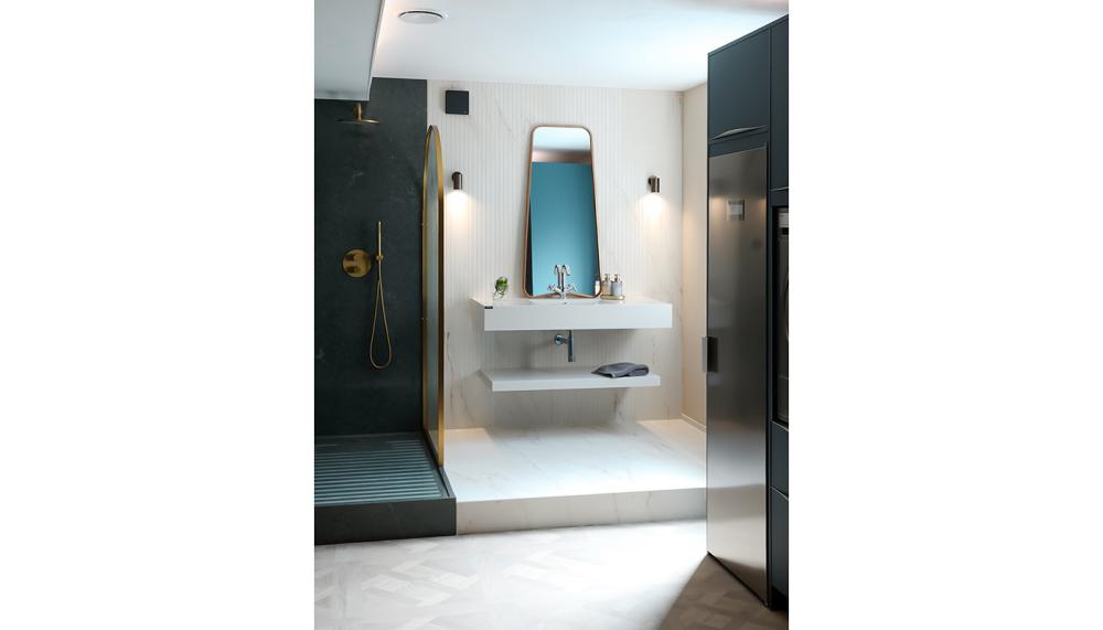 A bathroom display in the showroom