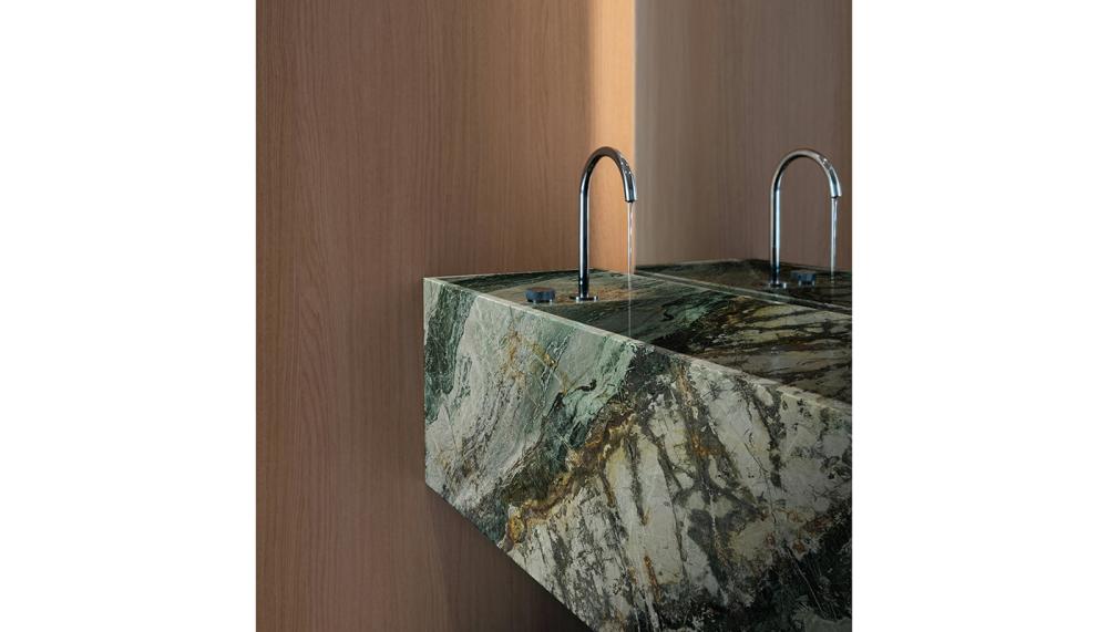 Twilight green marble bathroom vanity