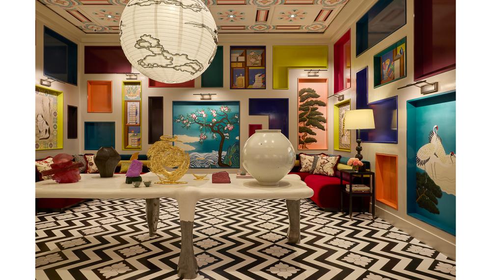 A salon featuring a celebration of colour and pattern from Benjamin Moore and designer Young Huh
