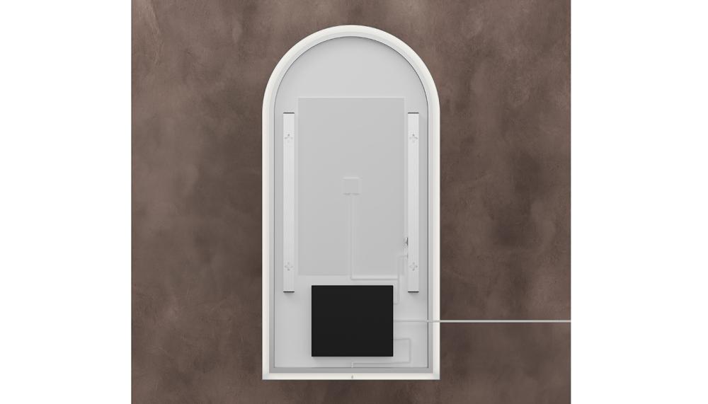 Kingsley Arch mirror features DuoLYT technology &ndash; front and back lighting independently controlled