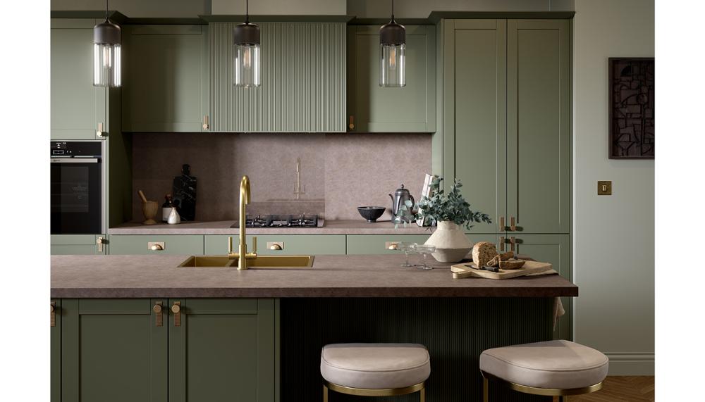 Featuring a traditional 38mm square edge, the Omega Modern Salento Stone introduces warm tones to the kitchen