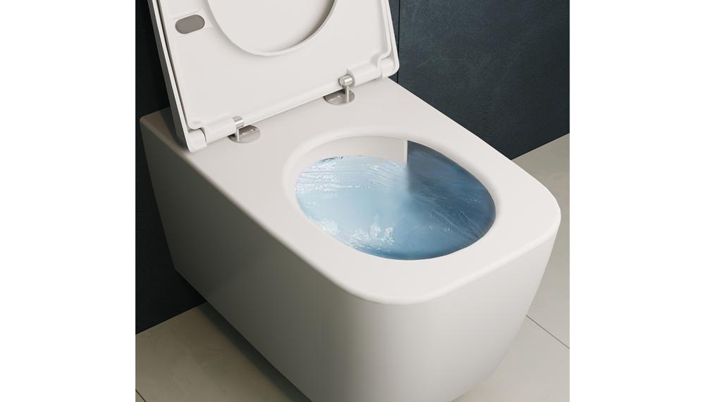 VitrA’s Sonic Flush – integrated into its new M-Line WC pans – directs water around the pan in a high-speed spiral, helping to achieve an effective and even flush while using water more efficiently. The technology is also designed to operate seven times more quietly than an average toilet, helping to improve comfort in everyday use