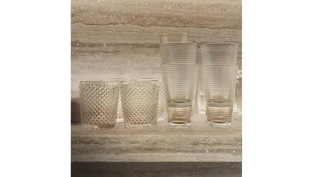 Travertine bar shelf