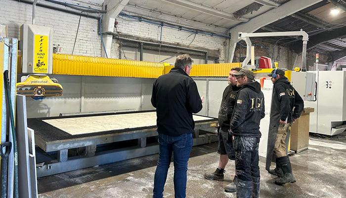 Caesarstone’s technical team supporting porcelain fabrication training