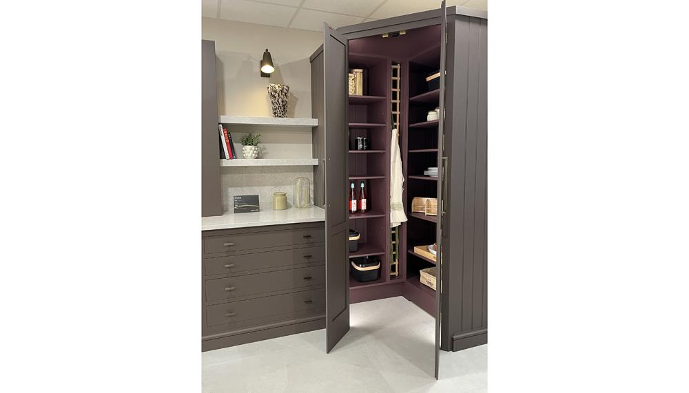 The Shaker kitchen display in the Guildford showroom