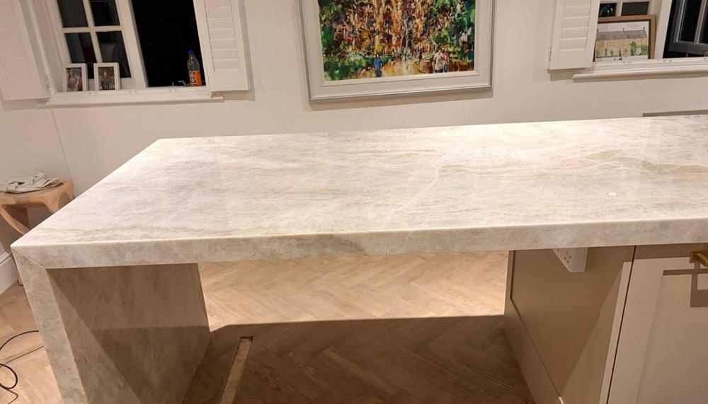 Taj Mahal quartzite from Bellagio Marble Ideas