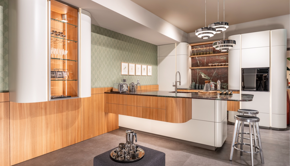 Premium German kitchen manufacturer Sachsenk&uuml;chen held its annual September Hausmesse , presenting the design theme of &lsquo;Beyond Straight Lines&rsquo;
