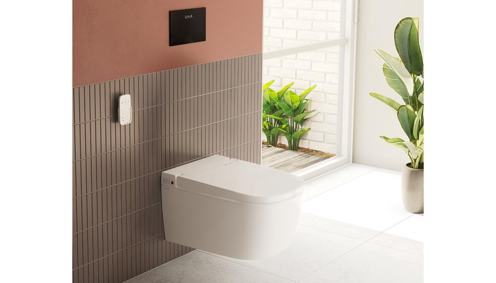 The VitrA wall-hung VCare shower toilet range features an integrated bidet functionality, touch-free controls, and customisable settings for comfort and hygiene. The models in the V-Care range, Prime, Comfort and Essential, include front and rear wash, adjustable water temperature, and an ergonomically designed heated seat