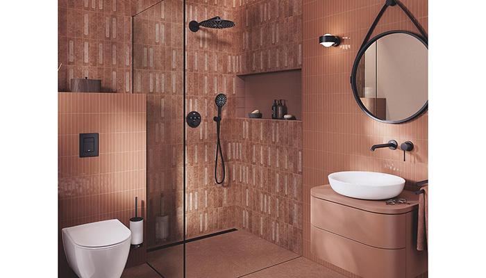 A versatile brassware finish that works well with an array of other colours, Phantom Black is described by Grohe as its most durable black finish, designed to be resistant against corrosion, fading and scratches